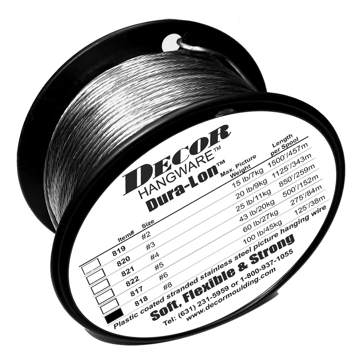 Decor Dura-Lon Vinyl Coated Stainless Steel Picture Wire – Framer