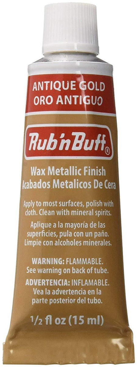 Rub n Buff Wax Metallic Silver Leaf, Rub and Buff Finish, 0.5