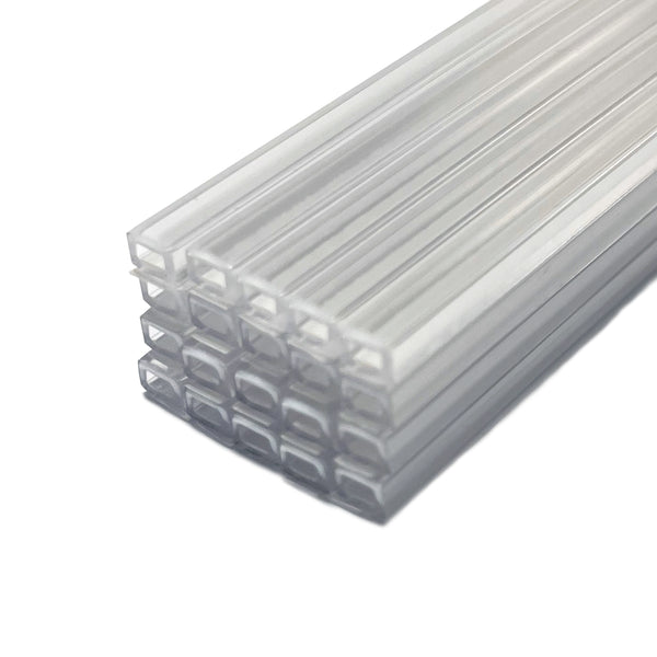 Framer Supply Archival Glass & Art Spacer â€“ Clear 1/8", 100 Ft Hollow Bundle (20 x 5' Sticks), pH Neutral Peel-and-Stick Frame Spacer for Archival Framing & Artwork Protection