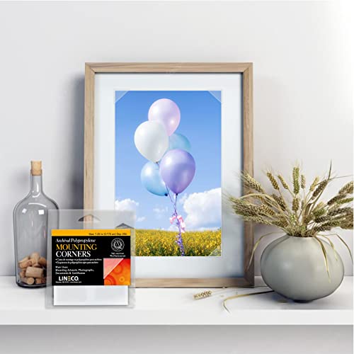 Lineco Acid-Free Archival Mounting Corners Photo Corners Self Adhesive, Polypropylene Corner