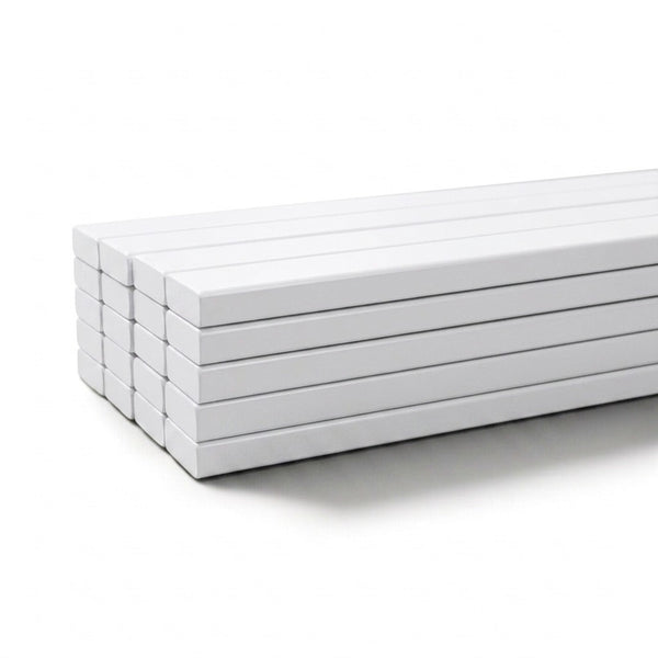 Framer Supply Archival Glass & Art Spacers - White 1/8", 100 Ft Solid Bundle (20 x 5' Sticks), pH Neutral Peel-and-Stick Frame Spacer for Archival Framing & Artwork Protection
