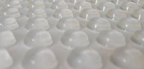 Self-Adhesive .375" Noise Reducing Clear Hemi Bumpers, 100 Pack