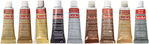 Amaco Rub 'N Buff Wax Metallic Finish, 9 Color Assortment (Gold Leaf, Antique Gold, Grecian Gold, Ebony, Silver Leaf, Spanish Copper, Autumn Gold, European Gold, Pewter)