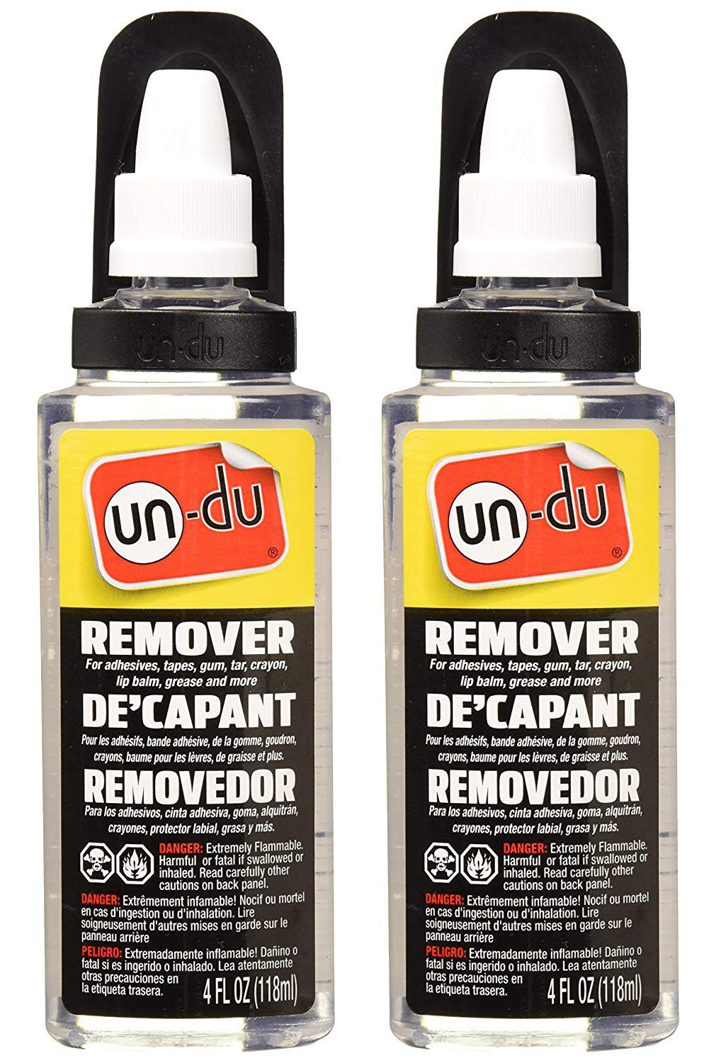 Un-Du Original Formula Comercial Adhesive Remover, 4 oz, 2 Bottles