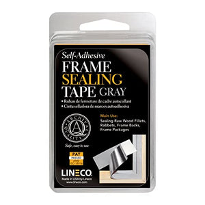 Lineco, Archival Self-Adhesive Frame Sealing Tape, Acid-Free, Non-yellowing Tape for Sealing Frame Backing, DIY, Gray, 1.25 Inch x 85 Feet, Pack of 1