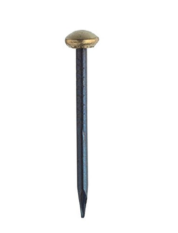 Framer Supply Picture Hanging Brass Capped Steel Nail, 1 inch, Pack of 100