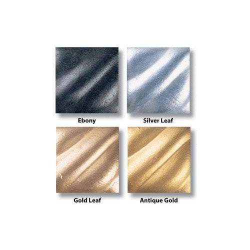 Amaco Rub 'N Buff Wax Metallic Finish, 4 Color Assortment (Silver Leaf, Antique Gold, Gold Leaf, Ebony)