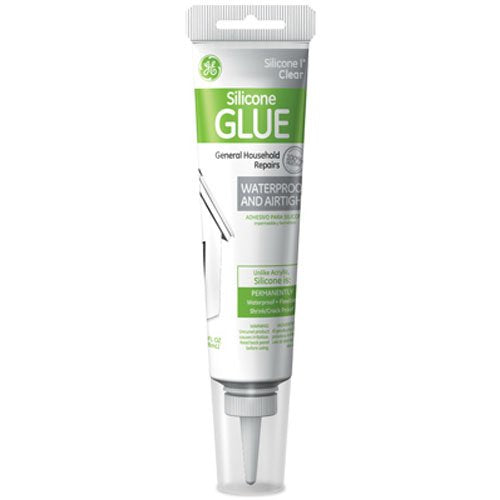 GE GE361A Silicone Household Sealant/Glue, Clear, 2.8 oz Tube