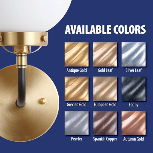 Rub n Buff Metallic Wax with Cotton Glove and 8" x 8" Cloth - Gilding Wax for a Smooth Adjustable Gloss Finish - Single 0.5oz/15ml Tube (Gold Leaf)