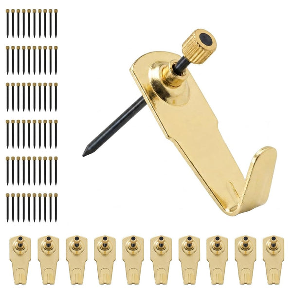 Framer Supply Brass Plated Picture Hangers, 20LB Capacity, Bulk Pack