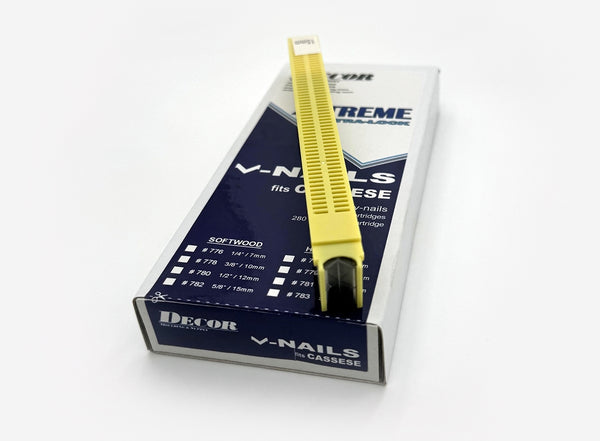 Cassese Cartridges by Framer Supply – 5/8" Softwood V-Nails (280 Nails/Cartridge, 5/Box)