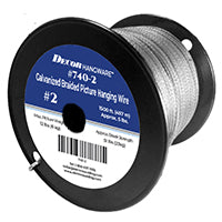 Framer Supply Galvanized 12 Strand Braided Picture Wire #2, Max Load 12lb, 1500 Foot Roll