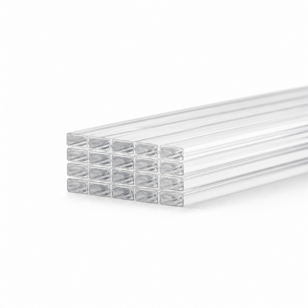 Framer Supply Archival Glass & Art Spacers – Clear 1/16", 100 Ft Solid Bundle (20 x 5' Sticks), pH Neutral Peel-and-Stick Frame Spacer for Archival Framing & Artwork Protection