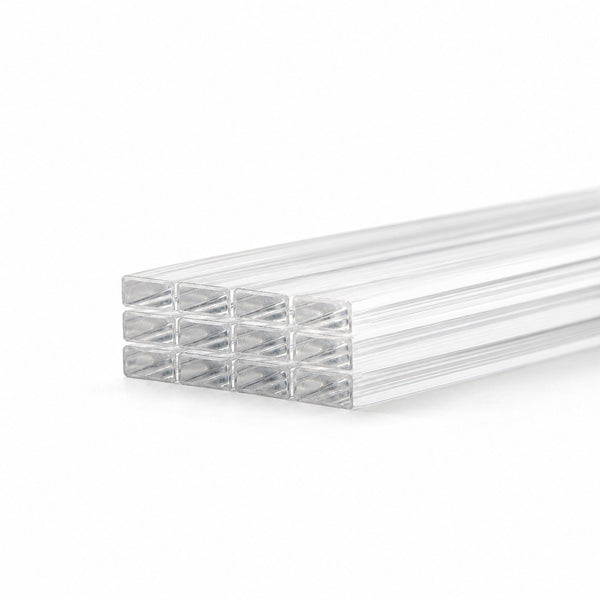 Framer Supply Archival Glass & Art Spacers -  Clear 1/4", 60 Ft Solid Bundle (12 x 5' Sticks), pH Neutral Peel-and-Stick Frame Spacer for Archival Framing & Artwork Protection