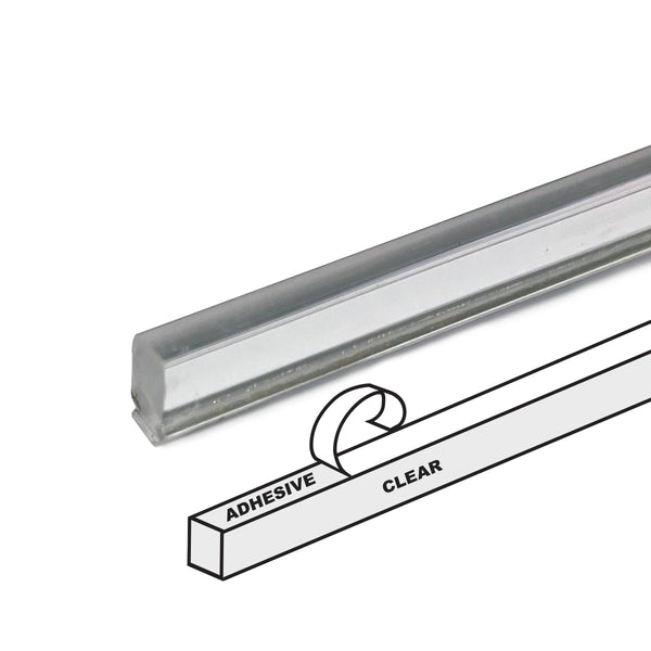 Framer Supply Archival Glass & Art Spacers – Clear 1/16", 100 Ft Solid Bundle (20 x 5' Sticks), pH Neutral Peel-and-Stick Frame Spacer for Archival Framing & Artwork Protection
