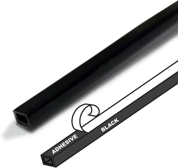 Framer Supply Archival Glass & Art Spacer Black 1/8", 100 Ft Solid Bundle (20 x 5' Sticks), pH Neutral Peel-and-Stick Frame Spacer for Archival Framing & Artwork Protection