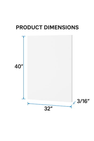 Framer Supply Artcare Foam Board - 32x40 Inches, 3/16" Thick, 25-sheet, White Foamboard Sheets, Foam Core Poster Board for Archival Mounting, Framing & Craft Use