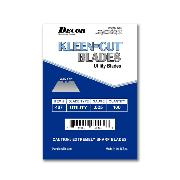 Framer Supply Heavy Duty Razor Blades – .025 Thick, 100 Pack, Compatible with Decor Cutters #498 & #499, For Straight Cuts on Pre-1980 C&H Cutters