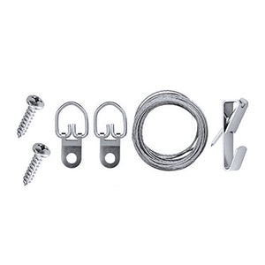 Framer Supply All-in-One Frame Hanging Kit includes Hangers, Wire, Hook & Screws, 10 Pack