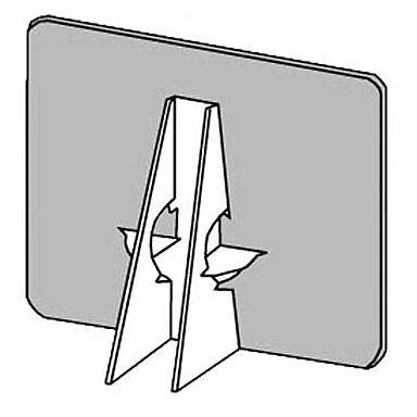 Lineco Self-Stick Double Wing Easel Back, 15 inches, White, Package of 25 (L328-1239)