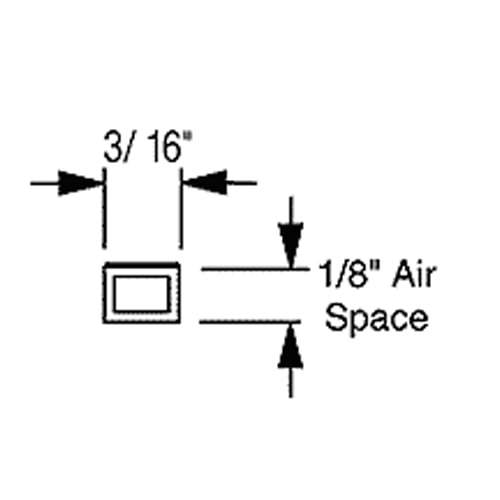 Framer Supply Archival Glass & Art Spacer â€“ Black 1/8", 100 Ft Hollow Bundle (20 x 5' Sticks), pH Neutral Peel-and-Stick Frame Spacer for Archival Framing & Artwork Protection