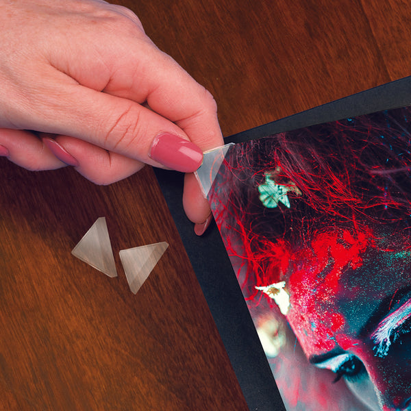 Lineco Infinity 0.625" Clear Acid-Free Archival Photo Corners Self Adhesive, Pressure Sensitive, Non-Yellowing, Mounting for Pictures, Scrapbook, DIY, Displaying Posters (Pack of 500)