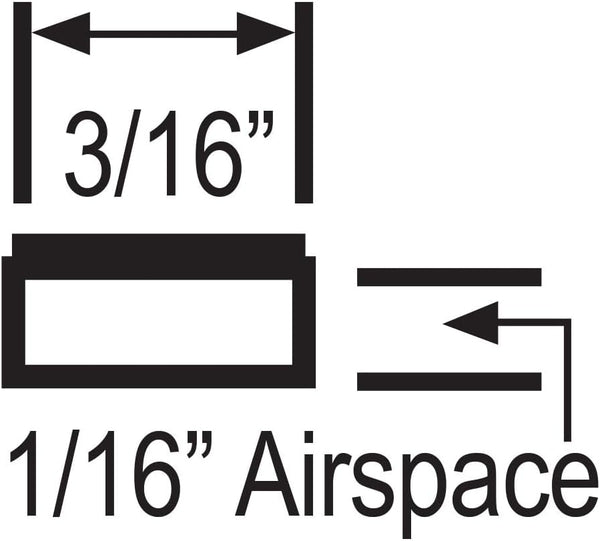Framer Supply Archival Glass & Art Spacers – Clear 1/16", 100 Ft Solid Bundle (20 x 5' Sticks), pH Neutral Peel-and-Stick Frame Spacer for Archival Framing & Artwork Protection