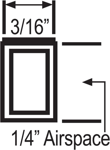 Framer Supply Archival Glass & Art Spacers -  White 1/4", 60 Ft Hollow Bundle (12 x 5' Sticks), pH Neutral Peel-and-Stick Frame Spacer for Archival Framing & Artwork Protection