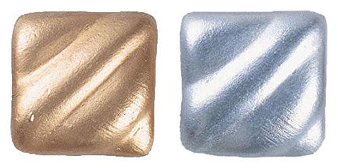 Amaco Rub 'N Buff Wax Metallic Finish, 2 Color Bundle (Gold Leaf, Silver Leaf)