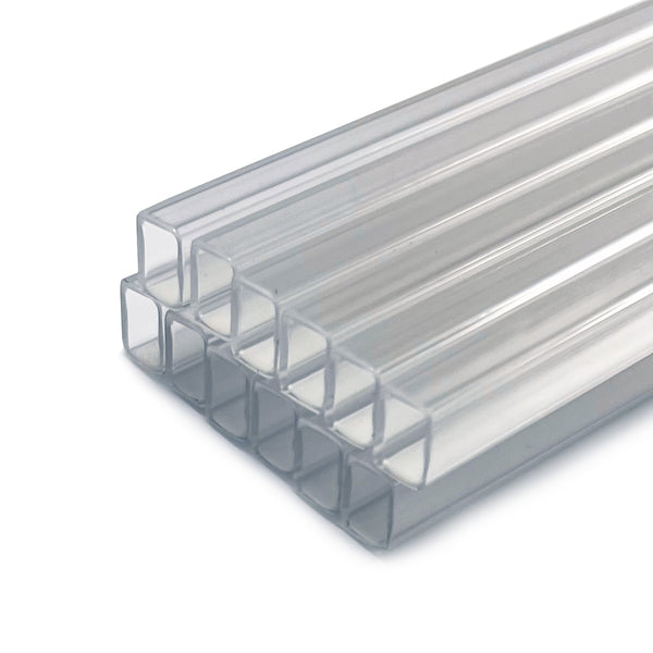 Framer Supply Archival Glass & Art Spacer â€“ Clear 1/4", 60 Ft Hollow Bundle (12 x 5' Sticks), pH Neutral Peel-and-Stick Frame Spacer for Archival Framing & Artwork Protection