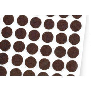 Heavy Duty Self-Self Adhesive Felt Pad Bumpers, 1/2" Diameter, 1/8" Height, Round, Brown, Pack of 1000