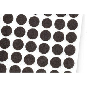 Heavy Duty Self-Self Adhesive Felt Pad Bumpers, 1/2" Diameter, 1/8" Height, Round, Black, Pack of 1000