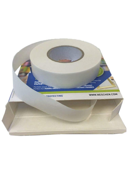 Neschen Filmoplast P Transparent Paper Archival Mending Tape, 3/4in x 165ft, Single Roll in Dispenser Box