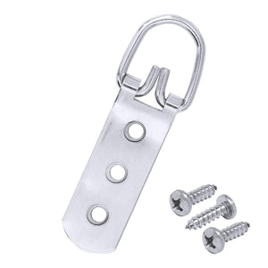 Framer Supply Heavy Duty 3 Hole Steel D-Ring Picture & Mirror Hangers with #6 1/2" Pan Head Philips Screws, 10 Pack