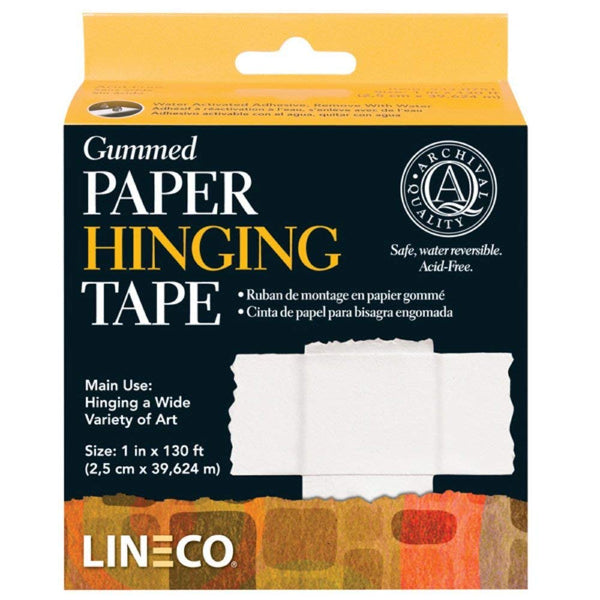 Lineco Water-Activated Gummed Frame/Hinging Tape, 1-Inch x 130-Feet (ANL5330751)