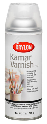 Krylon K01312 Kamar Varnish Artist Spray for Fine Art & Prints, Gloss, 11 Ounce, 6 Pack