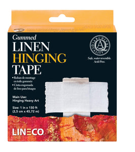 Lineco Acid-Free Gummed Linen Tape 1 in. x 50 yd. roll White Linen Tape